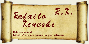 Rafailo Keneški vizit kartica